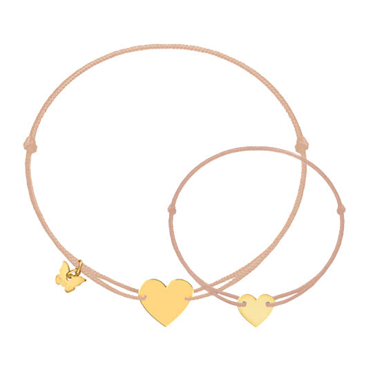 Maman et Bébé Yellow Gold Heart Package – Borboleta Joaillerie