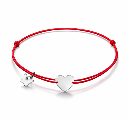 New Classic Heart Bracelet - Rhodium Plated