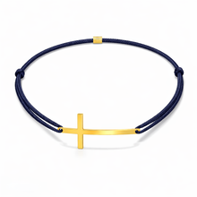 Load image into Gallery viewer, Man Cross Bracelet - Yellow Gold Plated
