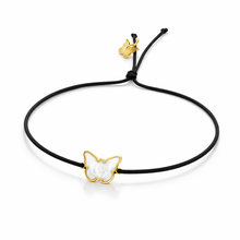 Load image into Gallery viewer, Memoire Small Butterfly Mother of Pearl Bracelet - Yellow Gold Plated
