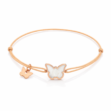 Load image into Gallery viewer, Memoire Small Butterfly Mother of Pearl Bracelet - Rose Gold Plated
