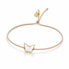 Load image into Gallery viewer, Memoire Small Butterfly Mother of Pearl Bracelet - Yellow Gold Plated
