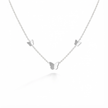 Učitaj sliku u preglednik galerije, Ogrlica od srebra s 3 leptira
