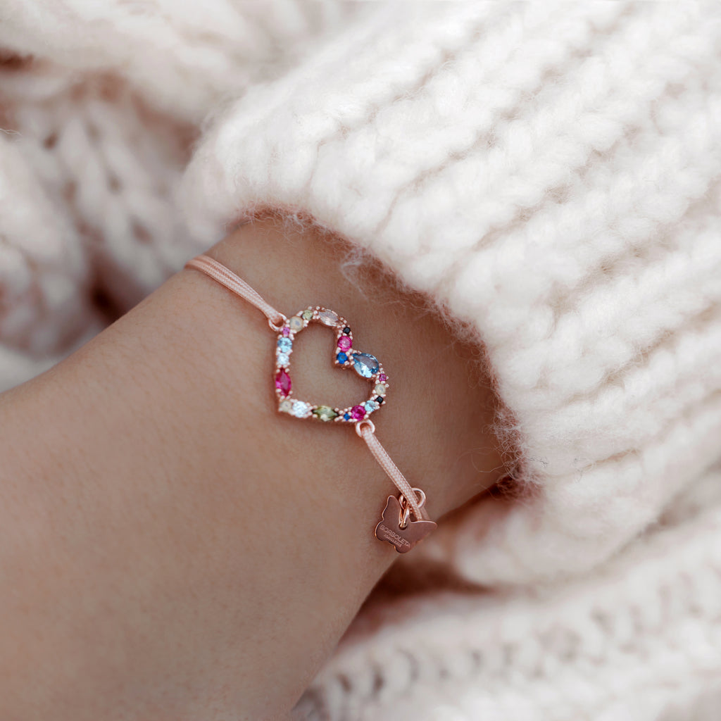 Lueur Small Heart Bracelet - Rose Gold Plated