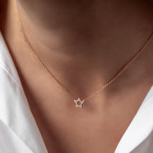 Load image into Gallery viewer, Sterling Silver Hole Star Zircon Necklace
