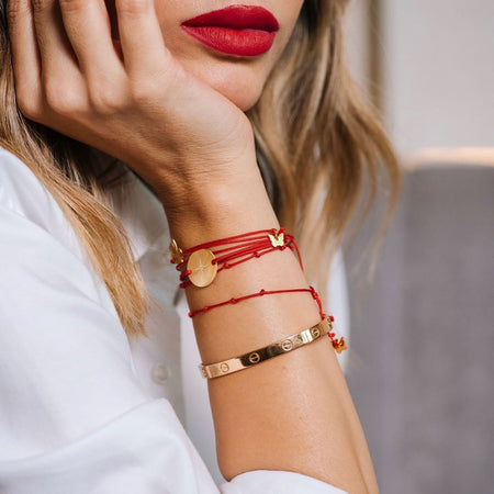 Cartier Love Rose & White Gold Red Cord Bracelet | Cartier | Buy at  TrueFacet