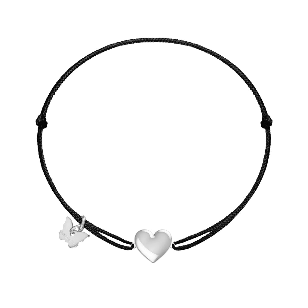 Small Heart Bracelet - Rhodium Plated