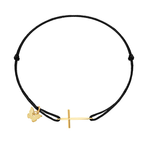 Cross Bracelet- Yellow Gold Plated - BRACELET - [variant.title]- Borboleta