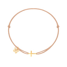 Load image into Gallery viewer, Small Cross Bracelet - Yellow Gold Plated
