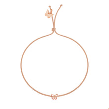 Load image into Gallery viewer, Tiny Butterfly Rose Gold Plated Bracelet
