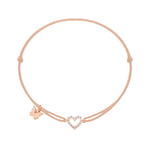 Load image into Gallery viewer, Hole Heart Rose Gold Zircon Bracelet
