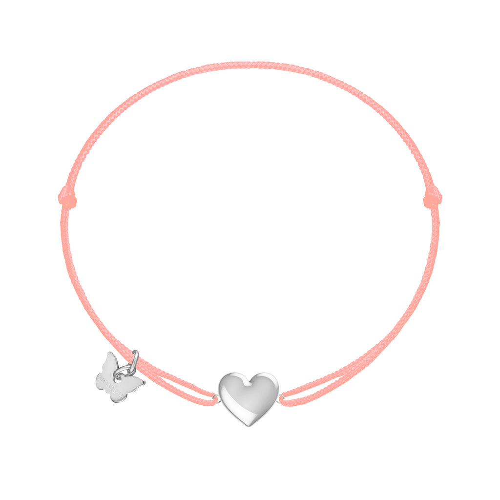 Small Heart Bracelet - Rhodium Plated