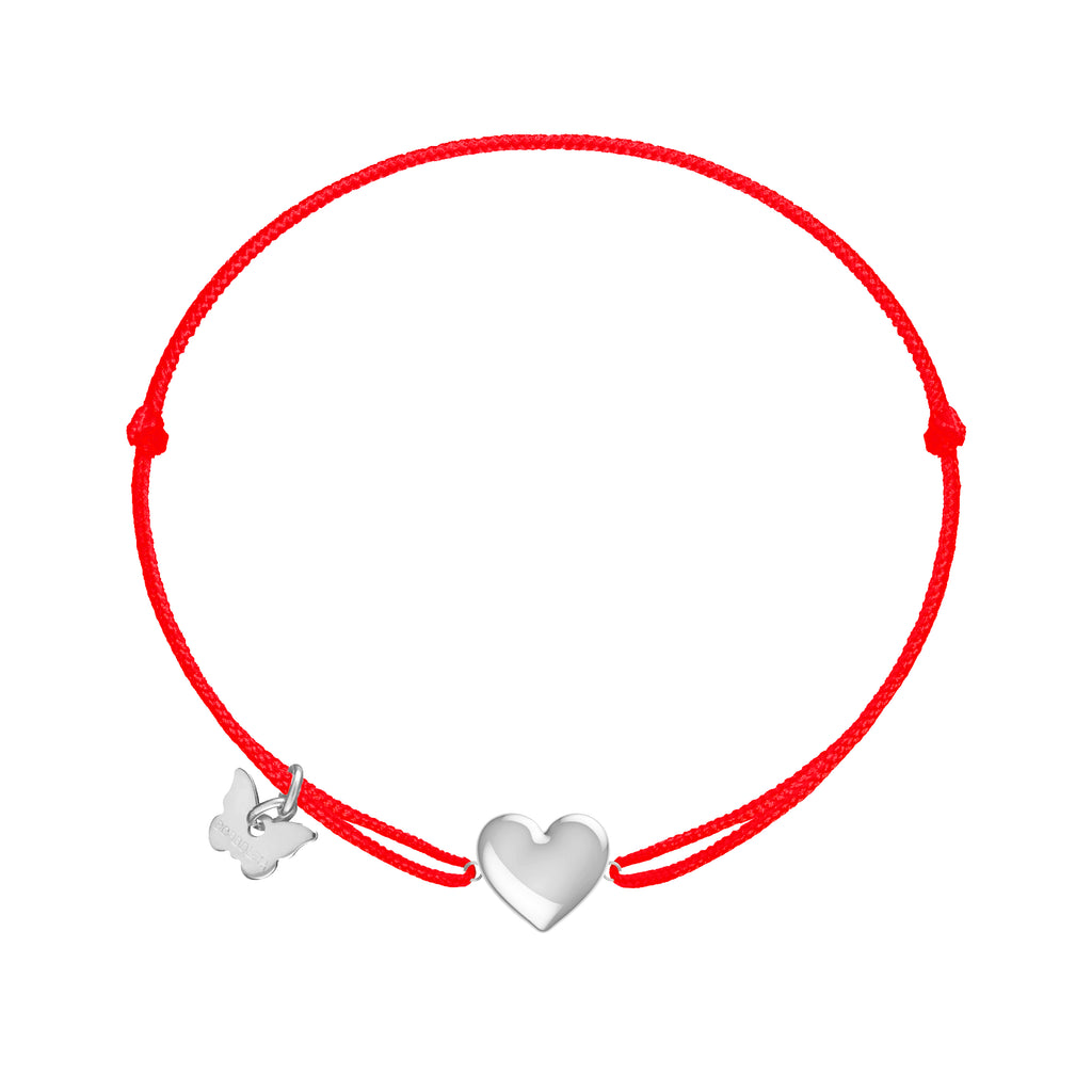 Small Heart Bracelet - Rhodium Plated