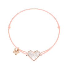 Load image into Gallery viewer, Mother of Pearl Heart Bracelet - Rose Gold Plated - BRACELET - [variant.title]- Borboleta
