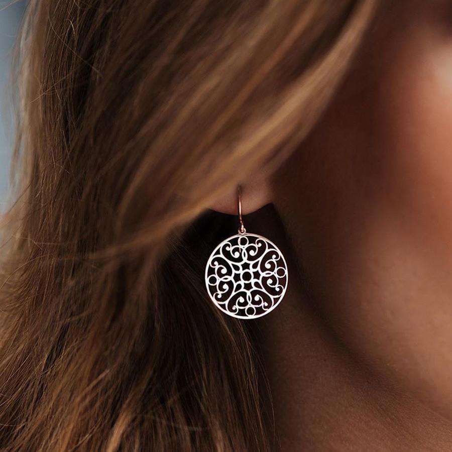 Lace Circle Earrings - EARRINGS - [variant.title]- Borboleta