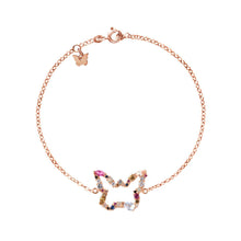 Load image into Gallery viewer, Sterling Silver Lueur Butterfly Bracelet - Rose Gold Plated
