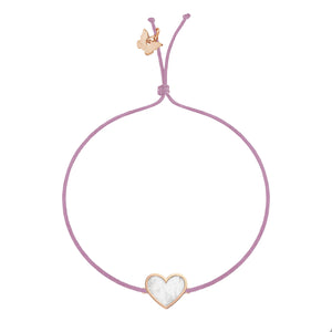<transcy>Memoire Small Heart MoP Armband - Rose Gold plattiert</transcy>