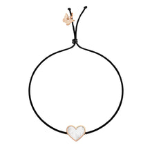 Load image into Gallery viewer, Memoire Small Heart Mother of Pearl Bracelet - Rose Gold Plated

