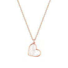 Load image into Gallery viewer, Sterling Silver Mother of Pearl Heart Necklace - NECKLACE - [variant.title]- Borboleta
