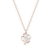 Load image into Gallery viewer, Sterling Silver Mother of Pearl Clover Necklace - NECKLACE - [variant.title]- Borboleta
