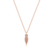 Load image into Gallery viewer, Sovilj Sapiens Crystal Necklace - Rose Gold Plated
