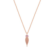 Load image into Gallery viewer, Sovilj Sapiens Crystal Necklace - Rose Gold Plated
