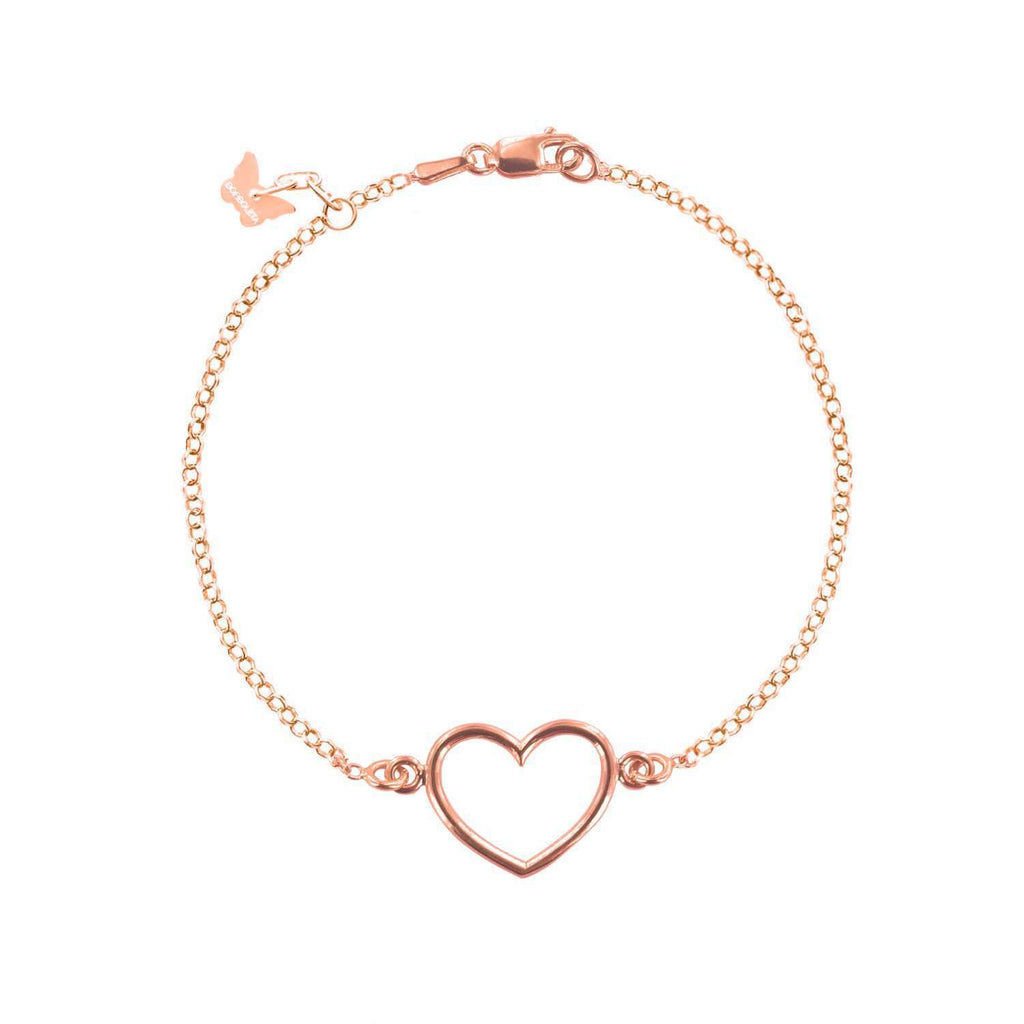 Sterling Silver Hole Heart Bracelet - BRACELET - [variant.title]- Borboleta