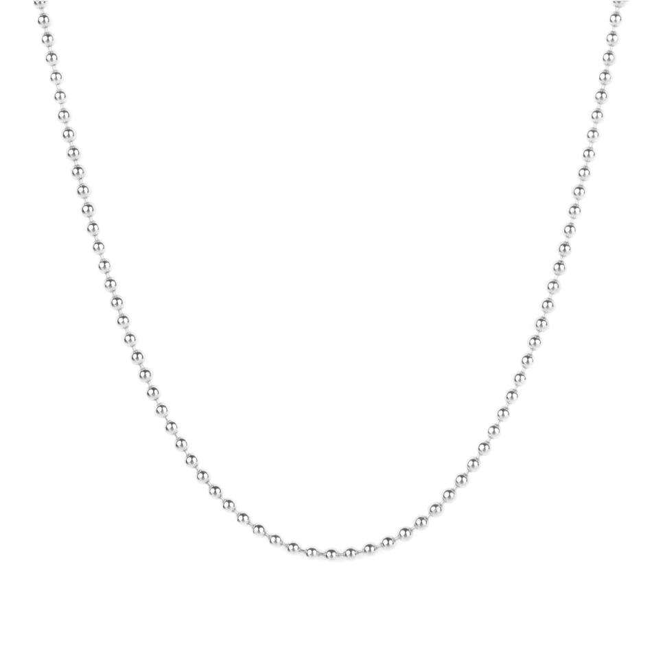 <transcy>Sterlingsilber Sammlerstücke Dot Chain Halsketten</transcy>