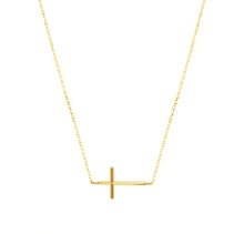 Load image into Gallery viewer, Sterling Silver Cross on Rhodium Necklace
