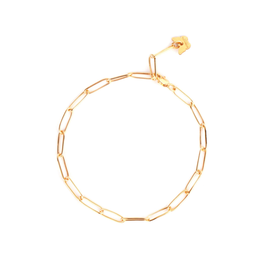 Sterling Silver Memoire Collectable Bracelet - Yellow Gold Plated