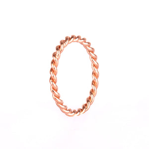 Memoire Twisted Ring - Rose Gold Plated