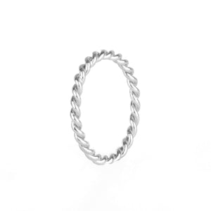 Memoire Twisted Ring - Rhodium Plated