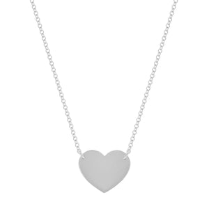 Sterling Silver Heart Necklace - NECKLACE - [variant.title]- Borboleta