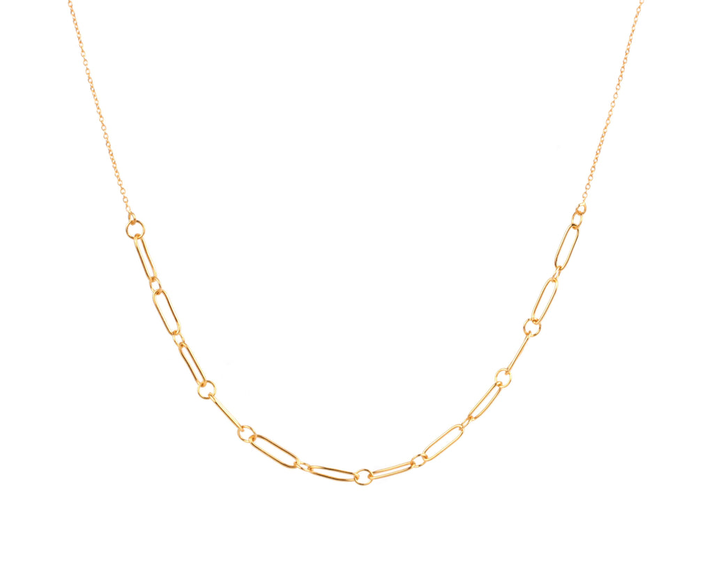 Sterling Silver Memoire Collectable Link Necklace - Yellow Gold Plated