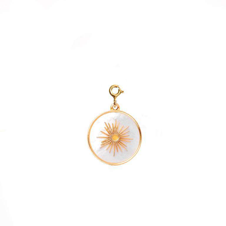 Memoire Collectable Sun Medallion Mother of Pearl Charm