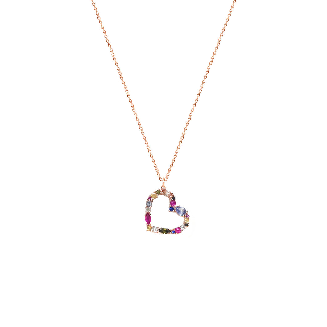 Sterling Silver Lueur Small Heart Necklace